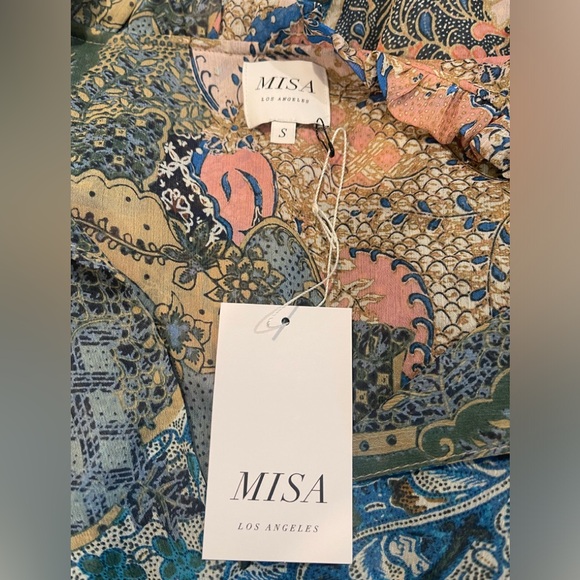 BNWT!! STUNNING FLORAL MISA LOS ANGELES MAXI DRESS BILLOWING SLEEVES BOHO - Picture 9 of 9